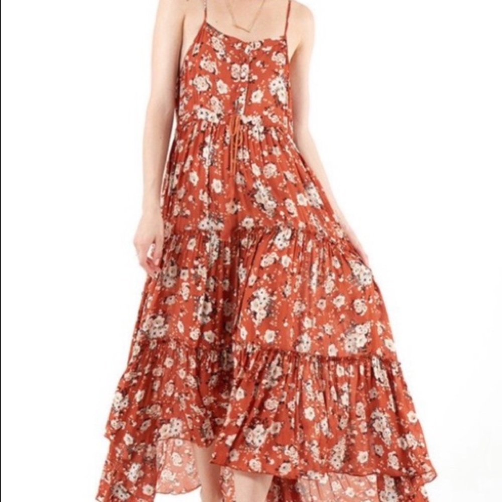 SPELL GYPSY DANCER MAXI SUNDRESS MAPLE
